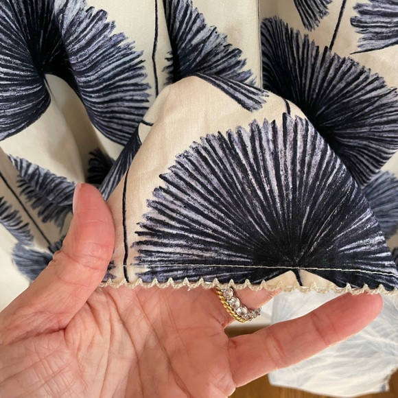 AGUA BY AGUA BENDITA Alheli Mangle Noche Dress Blue White Dress NWT LARGE L - Picture 7 of 11